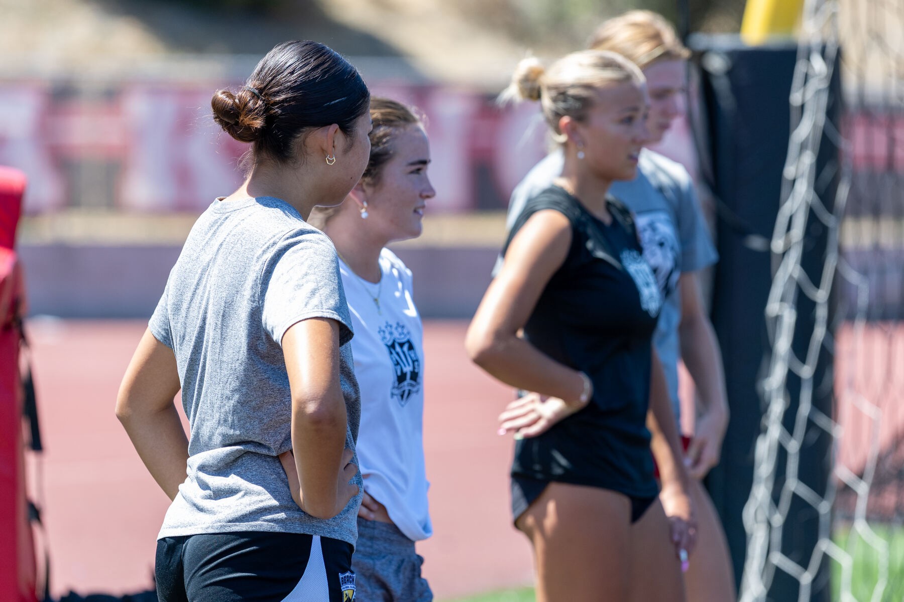 Women's team gathered before training