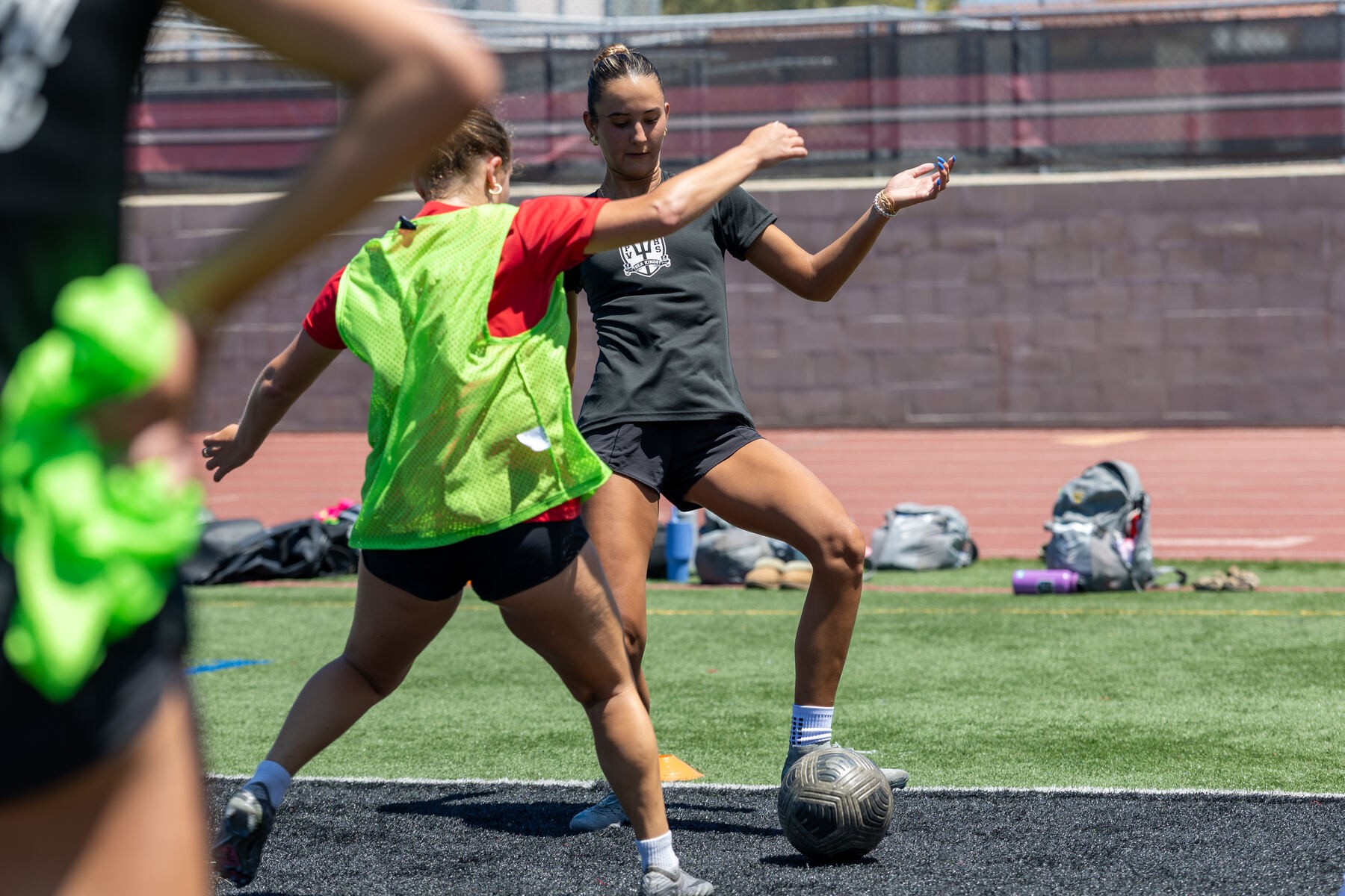 Athlete working on finishing and attacking play